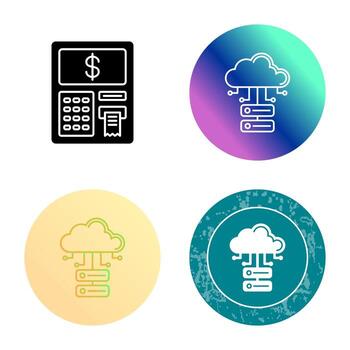 Cloud Database Vector Icon