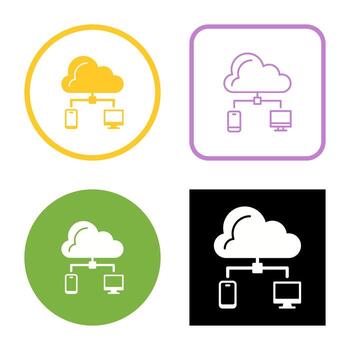 icono de vector de nube