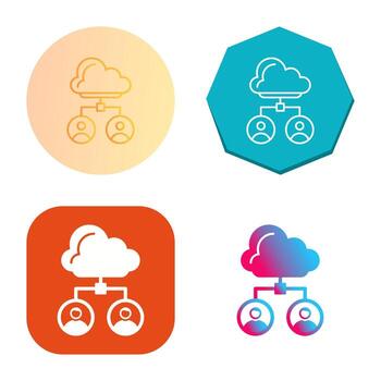 icono de vector de nube
