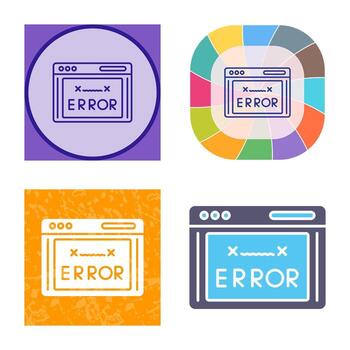icono de vector de código de error