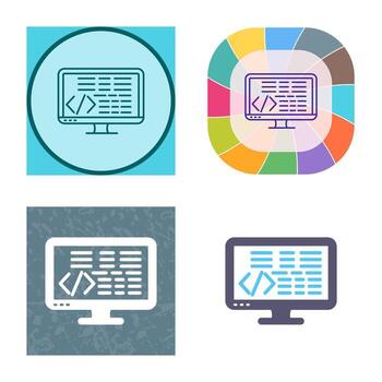 icono de vector de codificación