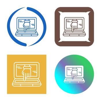 Computer Hacking Vector Icon