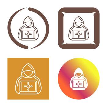 icono de vector de hacker