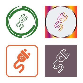 icono de vector de enchufe