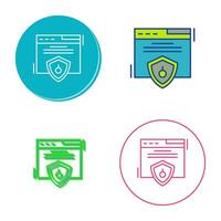 icono de vector de seguridad web