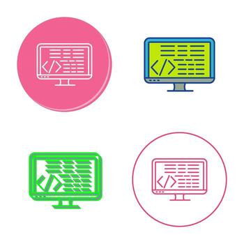 icono de vector de codificación