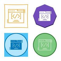 Web Coding Vector Icon