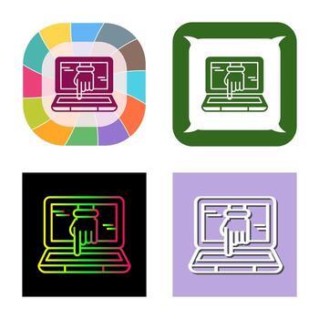 Computer Hacking Vector Icon