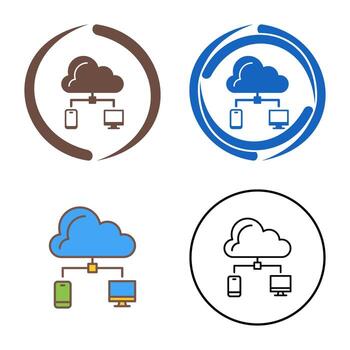 icono de vector de nube