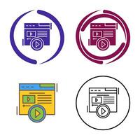 Video Content Vector Icon