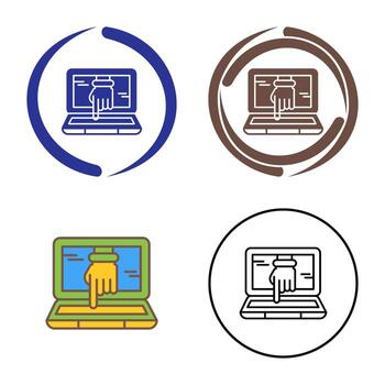 Computer Hacking Vector Icon