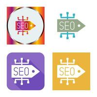 icono de vector de etiqueta seo