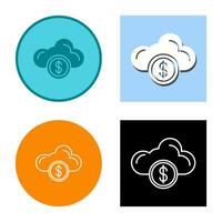 icono de vector de nube