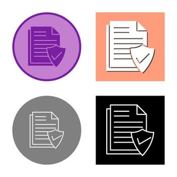 icono de vector de documento válido