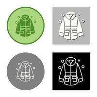 icono de vector de chaqueta de invierno