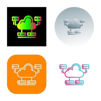 Cloud Database Vector Icon