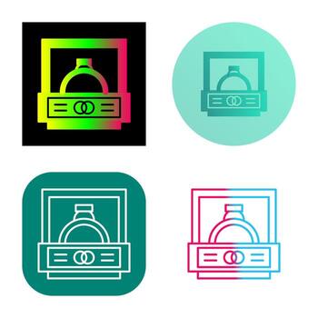 icono de vector de anillo de bodas