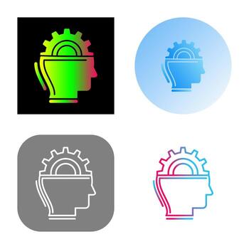 icono de vector de aprendizaje automático