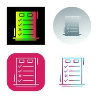 Today to Done CheckList Vector Icon