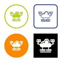 Cloud Database Vector Icon