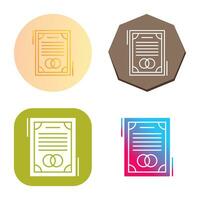 Wedding Contract Vector Icon