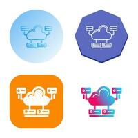 Cloud Database Vector Icon