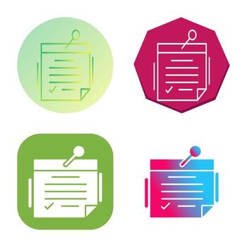 nota, vector, icono vector