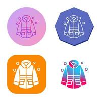 icono de vector de chaqueta de invierno