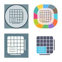 Table Data Vector Icon