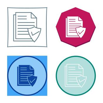icono de vector de documento válido