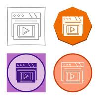 Video Player Vector Icon