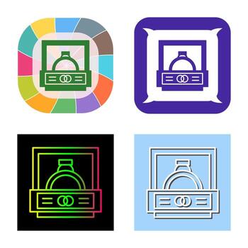 icono de vector de anillo de bodas