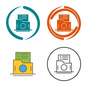 icono de vector de carpeta de lista