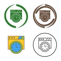 Wall Clock Vector Icon