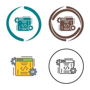 icono de vector de codificación