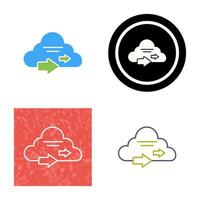 icono de vector de computación en la nube