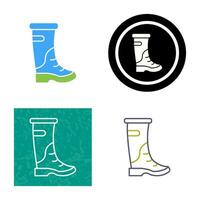 icono de vector de botas de lluvia