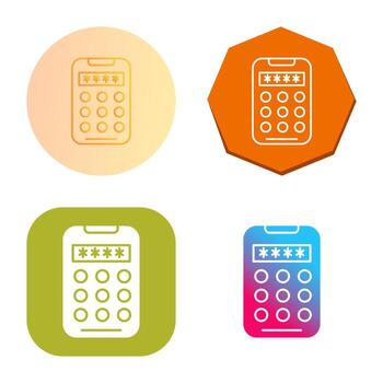 icono de vector de código pin