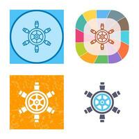 Ship Wheel Vector Icon