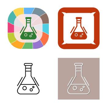 icono de vector de matraz