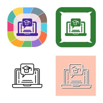 E Learning Vector Icon