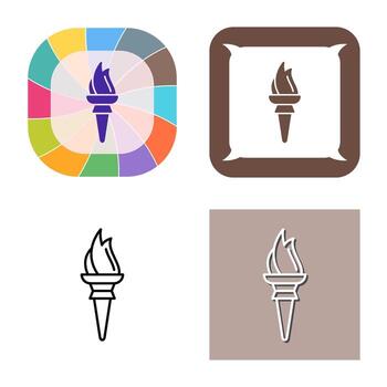 icono de vector de antorcha