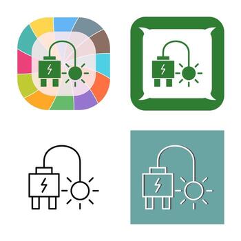 icono de vector de enchufe