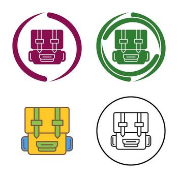 icono de vector de mochila