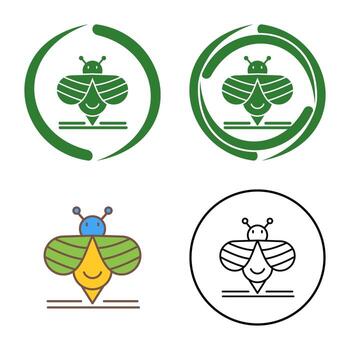 icono de vector de abeja