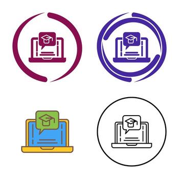 E Learning Vector Icon