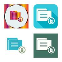 icono de vector de seguridad de datos