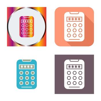 icono de vector de código pin