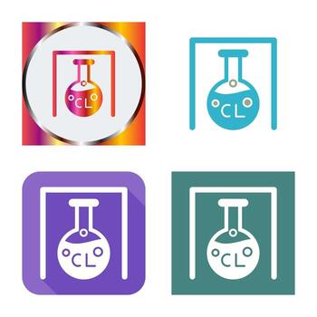 icono de vector de matraz