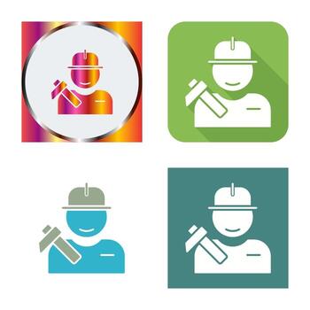 icono de vector de trabajador